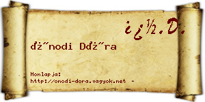 Ónodi Dóra névjegykártya
